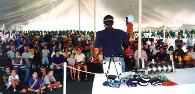 liquid nitrogen demonstration audience