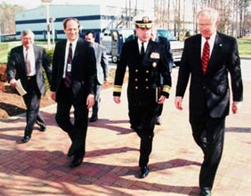 Navy Brass Visits FEL Facility