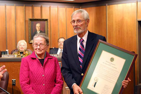 Retired JLab Director Christoph Leemann and his wife, Traute
