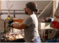 female tech working in a lab