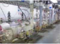 accelerator tunnel with cryo modules