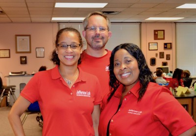 Science Education group members wear "Red for Ed" shirts