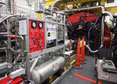 Front view of the Hall D GlueX detector and target apparatus