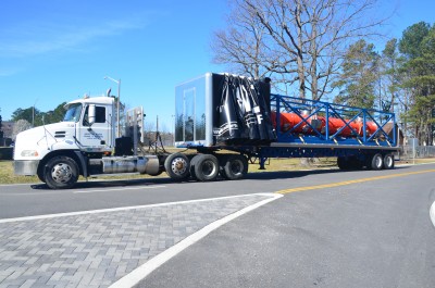 LCLS-II Cryomodule on Transport Truck