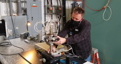 Mike Beck working on components